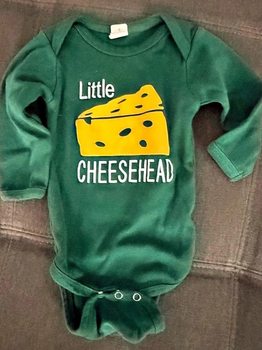 MOKAG Baby Cheesehead Bodysuit Size 3-6 mos